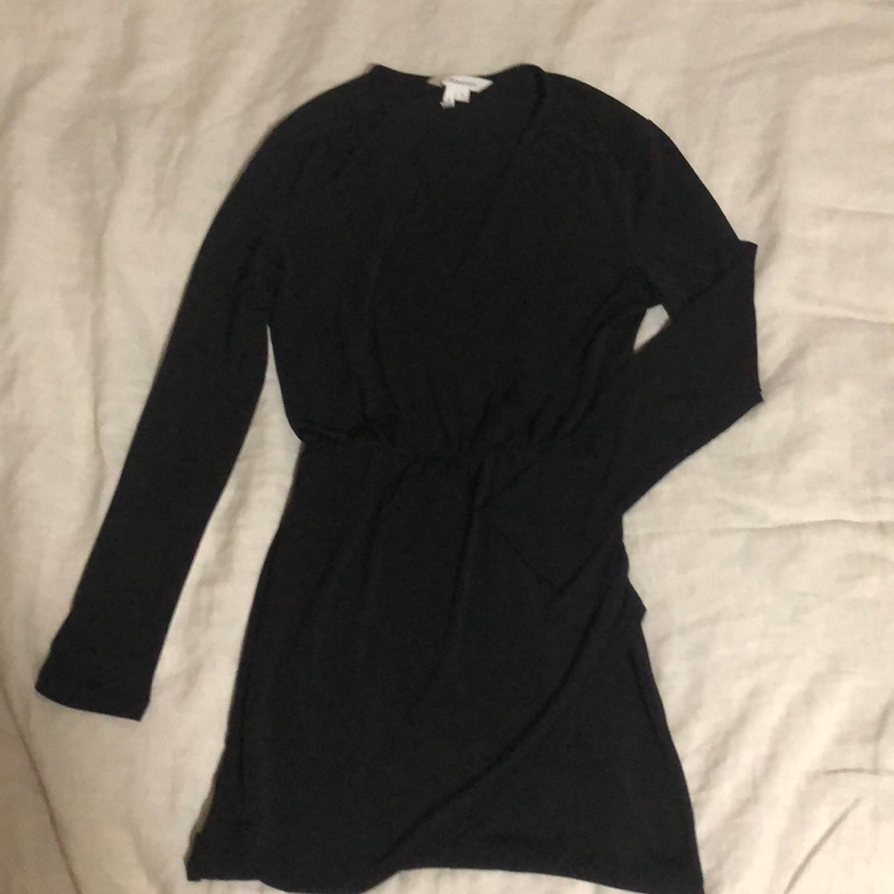 Black wrap dress